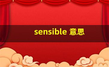 sensible 意思